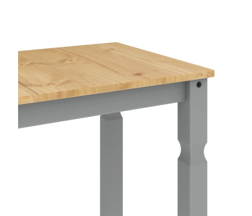 Mesa de comedor Corona madera maciza de pino gris 112x60x75 cm