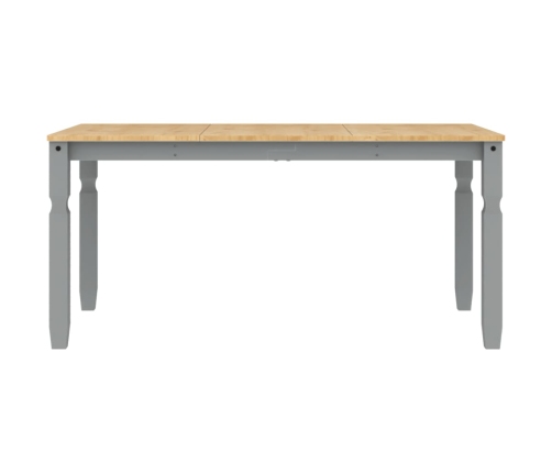 Mesa de comedor Corona madera maciza de pino gris 160x80x75 cm