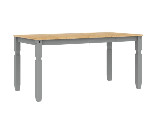 Mesa de comedor Corona madera maciza de pino gris 160x80x75 cm