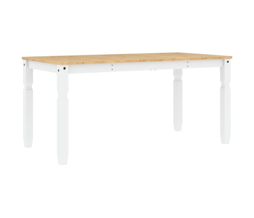 Mesa de comedor Corona madera maciza pino blanco 160x80x75 cm