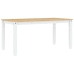 Mesa de comedor Corona madera maciza pino blanco 160x80x75 cm