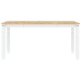 Mesa de comedor Corona madera maciza pino blanco 160x80x75 cm