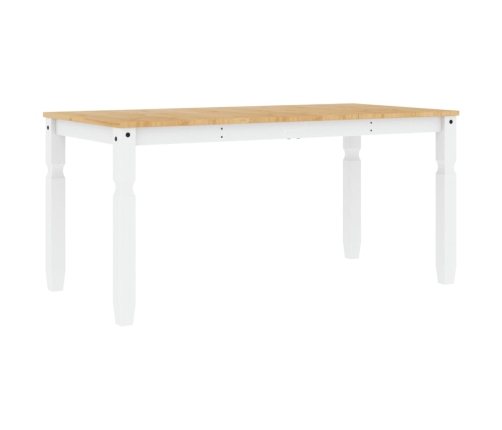 Mesa de comedor Corona madera maciza pino blanco 160x80x75 cm