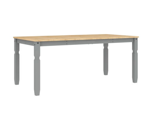 Mesa de comedor Corona madera maciza de pino gris 180x90x75 cm