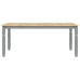 Mesa de comedor Corona madera maciza de pino gris 180x90x75 cm