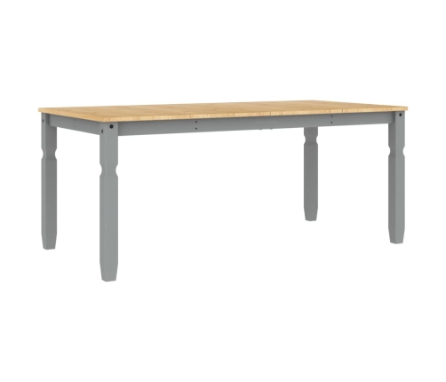 Mesa de comedor Corona madera maciza de pino gris 180x90x75 cm