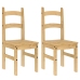 Sillas de comedor 2 uds madera maciza de pino 40x46x99 cm