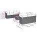 Set sofás de jardín 7 piezas y cojines ratán sintético beige