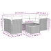 Set de comedor de jardín 7 pzas y cojines ratán sintético negro