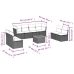 Set de sofás de jardín 9 pzas con cojines ratán sintético beige