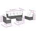 Set de sofás de jardín 9 pzas con cojines ratán sintético beige