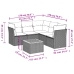 Set de muebles de jardín 6 pzas y cojines ratán sintético gris