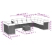 Set de sofás de jardín 11pzas con cojines ratán sintético beige