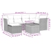 Set sofás de jardín 7 piezas y cojines ratán sintético beige