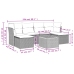 Set de comedor de jardín 7 pzas y cojines ratán sintético negro