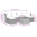 Set sofás de jardín 7 piezas y cojines ratán sintético beige