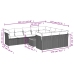Set de sofás de jardín 11pzas con cojines ratán sintético beige