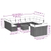 Set sofás de jardín con cojines 13 pzas ratán sintético beige