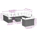 Set sofás de jardín con cojines 13 pzas ratán sintético beige