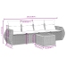 Set de muebles de jardín 5 pzas y cojines ratán sintético negro