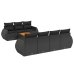 Set de sofás de jardín 8 piezas y cojines ratán sintético negro