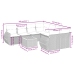 Set de muebles de jardín 9 pzas y cojines ratán sintético gris