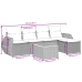 Set de muebles de jardín 6 pzas y cojines ratán sintético gris