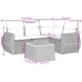 Set de muebles de jardín 5 pzas y cojines ratán sintético negro
