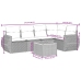 Set de muebles de jardín 6 pzas y cojines ratán sintético gris