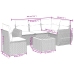 Set de muebles de jardín 6 pzas y cojines ratán sintético gris