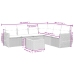 Set sofás de jardín 7 piezas y cojines ratán sintético beige