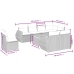 Set de sofás de jardín 9 pzas con cojines ratán sintético beige