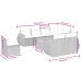 Set de muebles de jardín 9 pzas y cojines ratán sintético gris