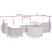 Set sofás de jardín 7 piezas y cojines ratán sintético beige