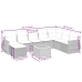 Set de sofás de jardín 9 pzas con cojines ratán sintético beige