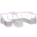 Set de muebles de jardín 9 pzas y cojines ratán sintético gris
