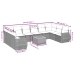 Set de sofás de jardín 11pzas con cojines ratán sintético beige