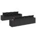 Set de sofás de jardín 8 piezas y cojines ratán sintético negro