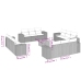 Set sofás de jardín con cojines 13 piezas ratán sintético gris