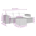Set de muebles de jardín 5 pzas y cojines ratán sintético negro