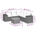Set de muebles de jardín 6 pzas y cojines ratán sintético gris