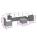 Set sofás de jardín 7 piezas y cojines ratán sintético beige