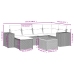 Set sofás de jardín 7 piezas y cojines ratán sintético beige