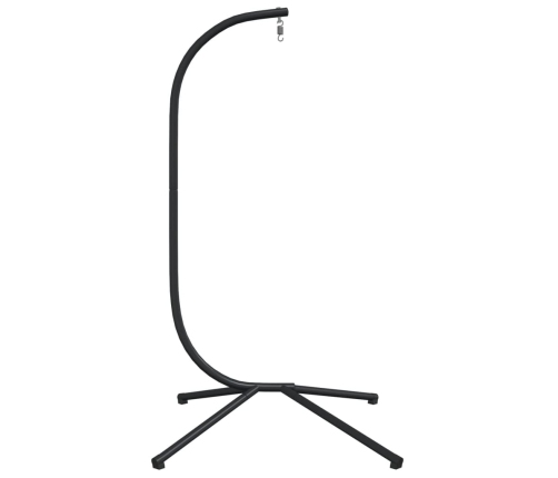 Soporte de silla colgante huevo acero negro