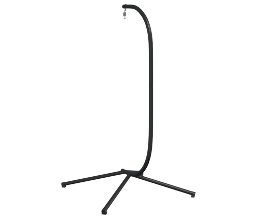 Soporte de silla colgante huevo acero negro