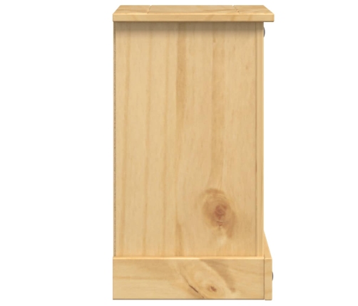 Mesita de noche Corona madera maciza de pino 35x32,5x58 cm