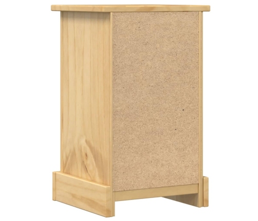 Mesita de noche Corona madera maciza de pino 35x32,5x58 cm