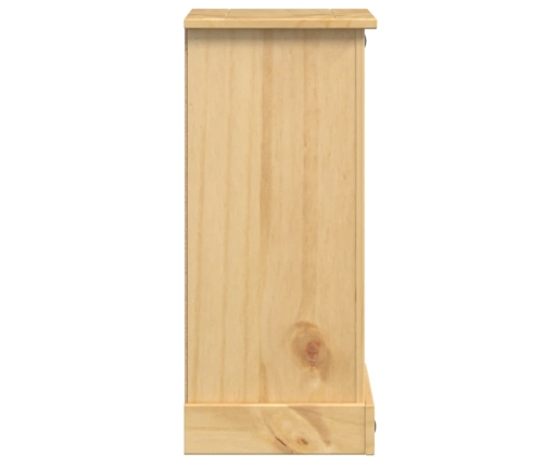 vidaXL Mesita de noche Corona madera maciza de pino 35x32,5x74 cm