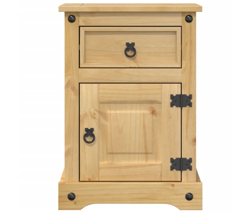 Mesita de noche Corona madera maciza de pino 45x35x64 cm