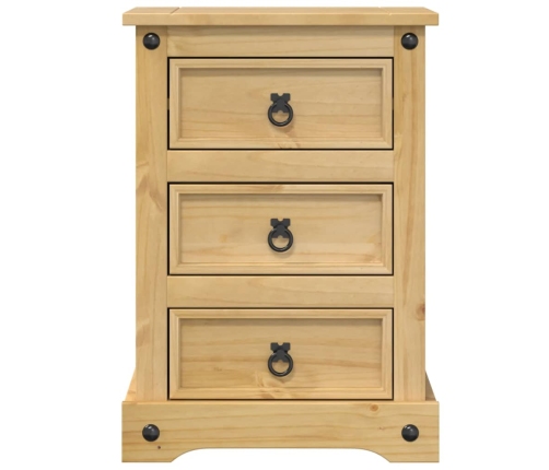 Mesita de noche Corona madera maciza de pino 45x35x64 cm